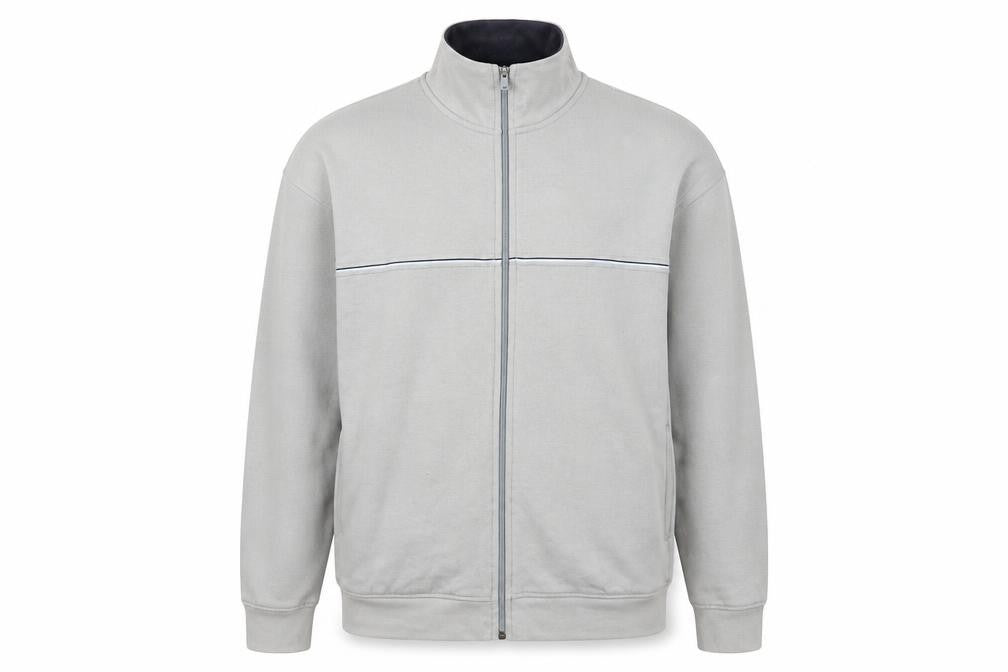 Mens UK Size L Asda George Grey Full Zip Jumper