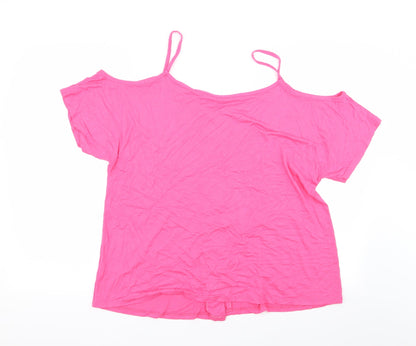 Womens UK Size 16 Asda George Pink Basic Blouse