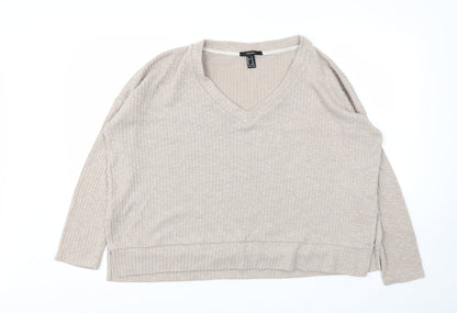 FOREVER 21 Womens Beige   Pullover Jumper Size M