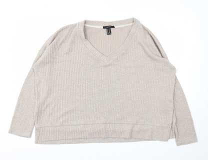 FOREVER 21 Womens Beige   Pullover Jumper Size M