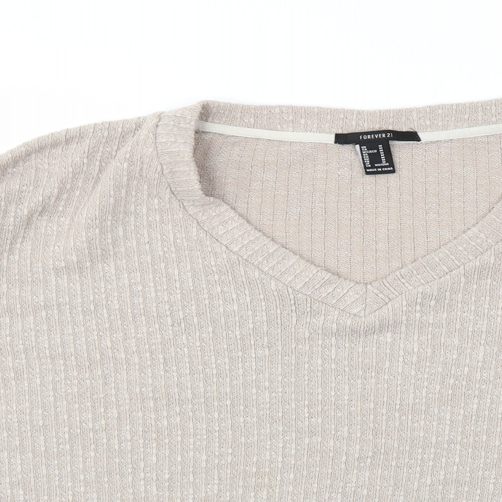 FOREVER 21 Womens Beige   Pullover Jumper Size M