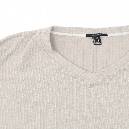 FOREVER 21 Womens Beige   Pullover Jumper Size M