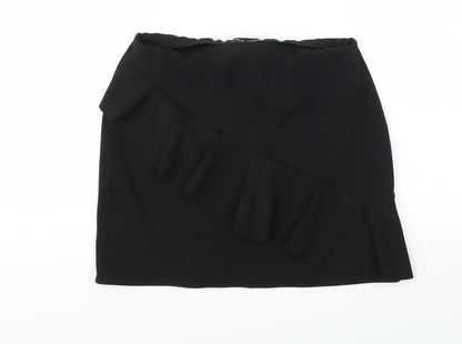 New Look Womens Black   A-Line Skirt Size 12  - Stretch waistband