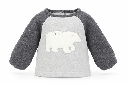 NEXT Boys Grey Animal Print  Pullover Jumper Size 0-3 Months