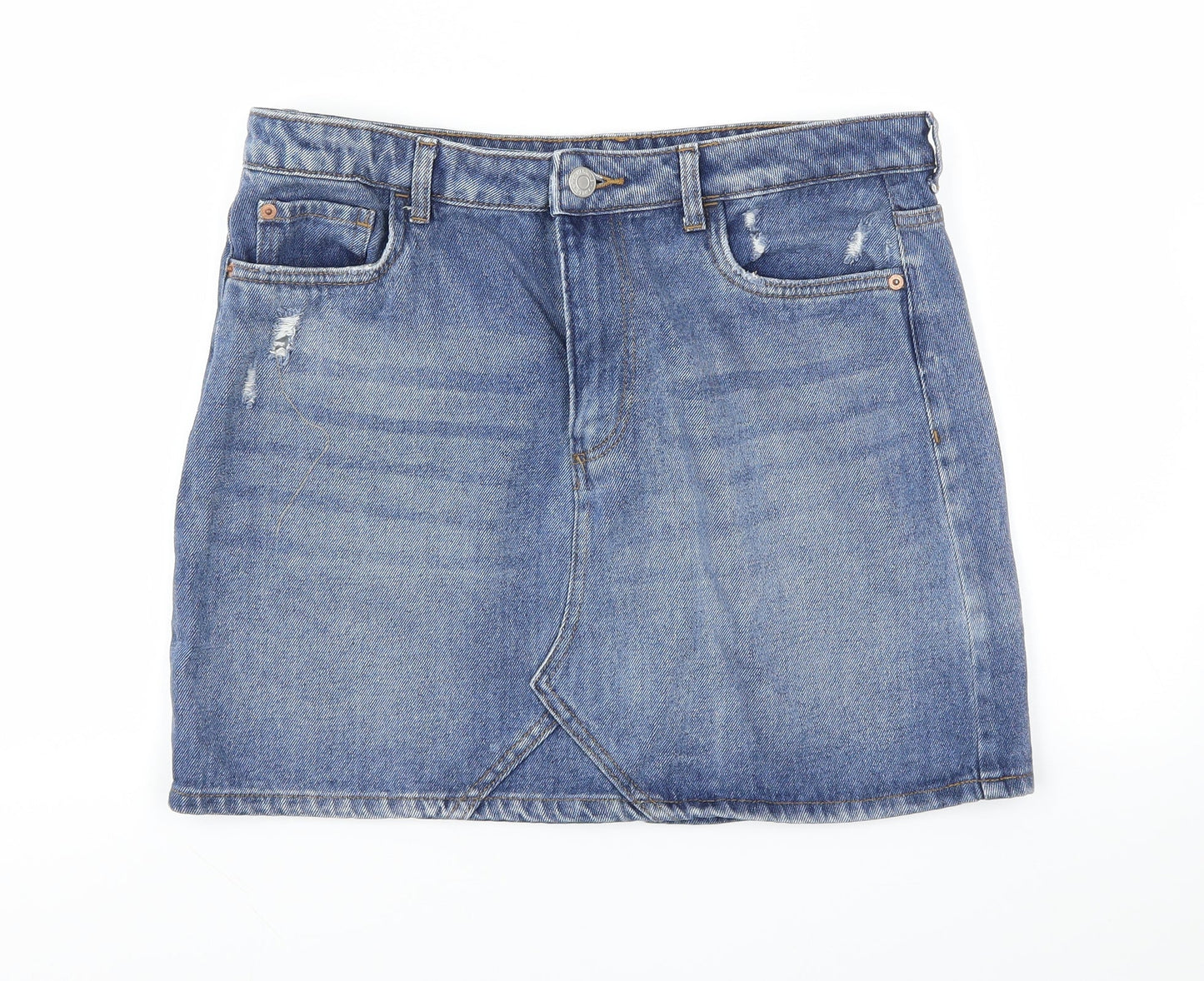Red Hearing Womens Blue   A-Line Skirt Size 12