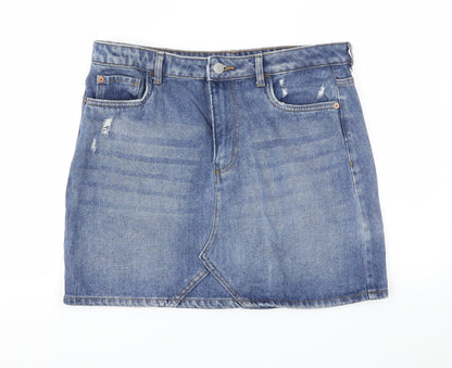 Red Hearing Womens Blue   A-Line Skirt Size 12