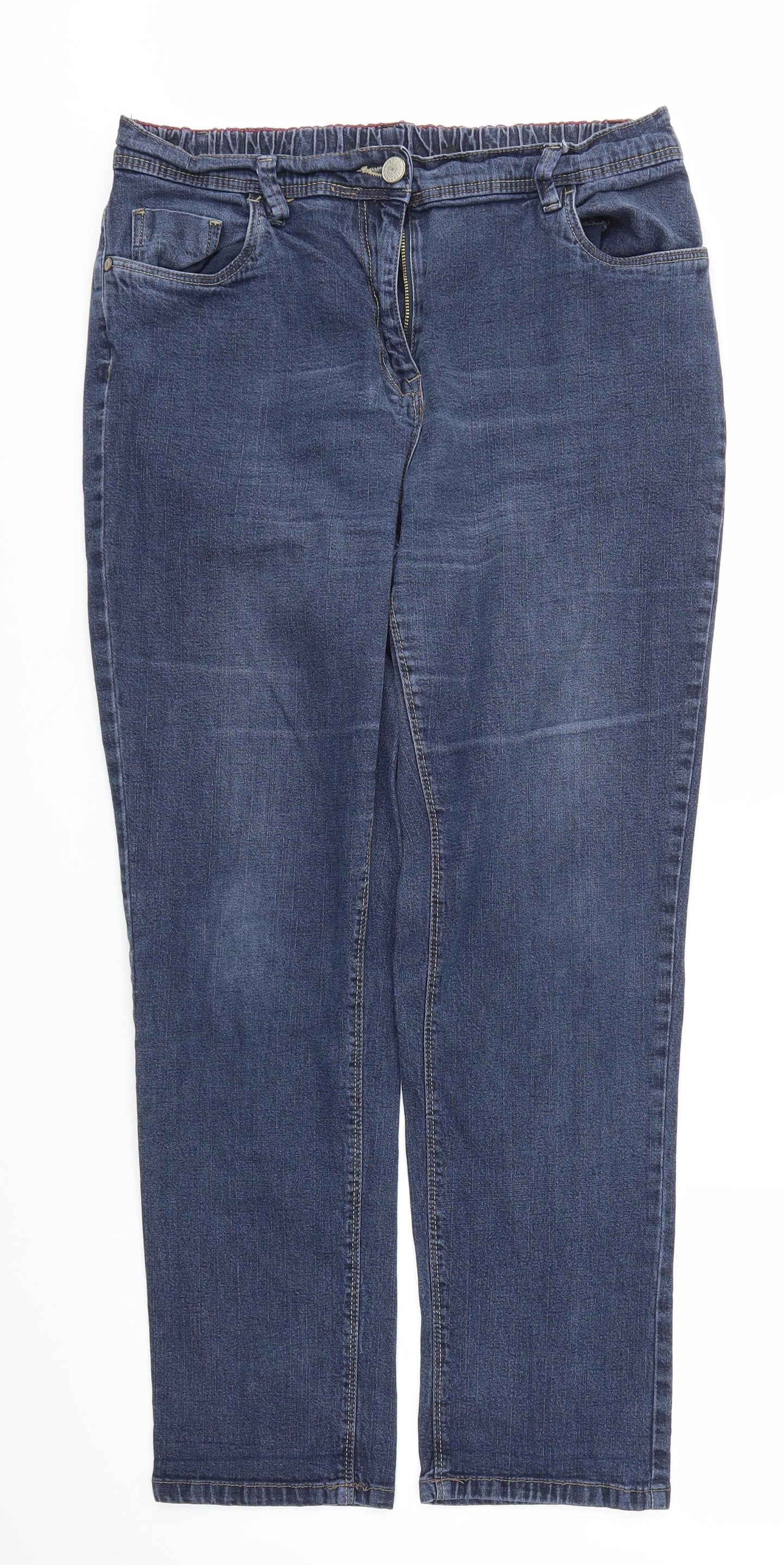 ELLE Womens Blue   Straight Jeans Size 32 L27 in - Stretch waistband