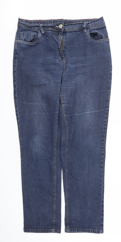 ELLE Womens Blue   Straight Jeans Size 32 L27 in - Stretch waistband