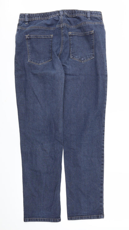 ELLE Womens Blue   Straight Jeans Size 32 L27 in - Stretch waistband