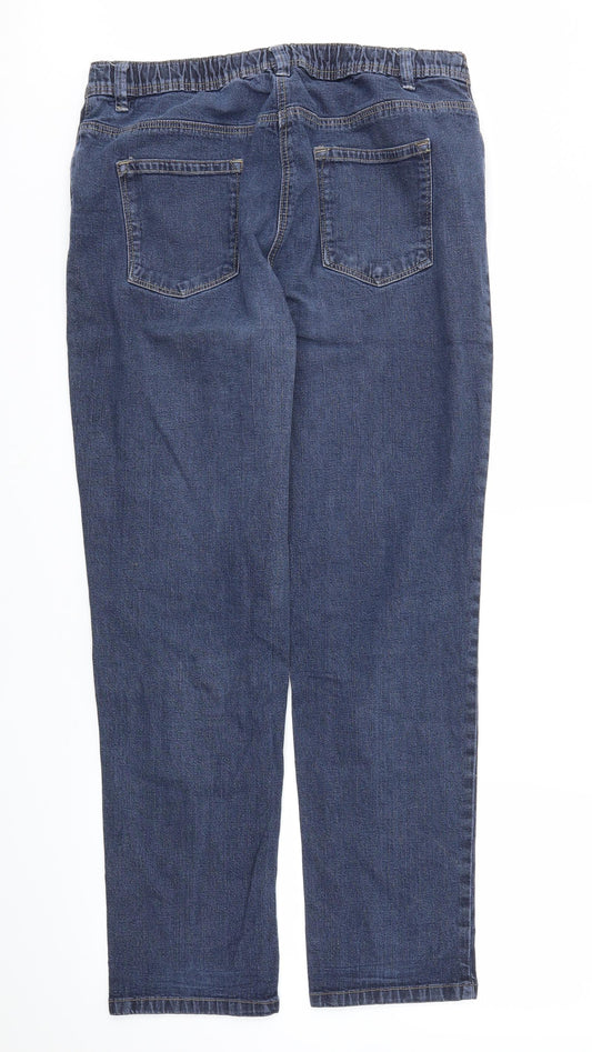 ELLE Womens Blue   Straight Jeans Size 32 L27 in - Stretch waistband