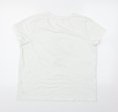 Womens UK Size One Size Studio White Basic T-Shirt