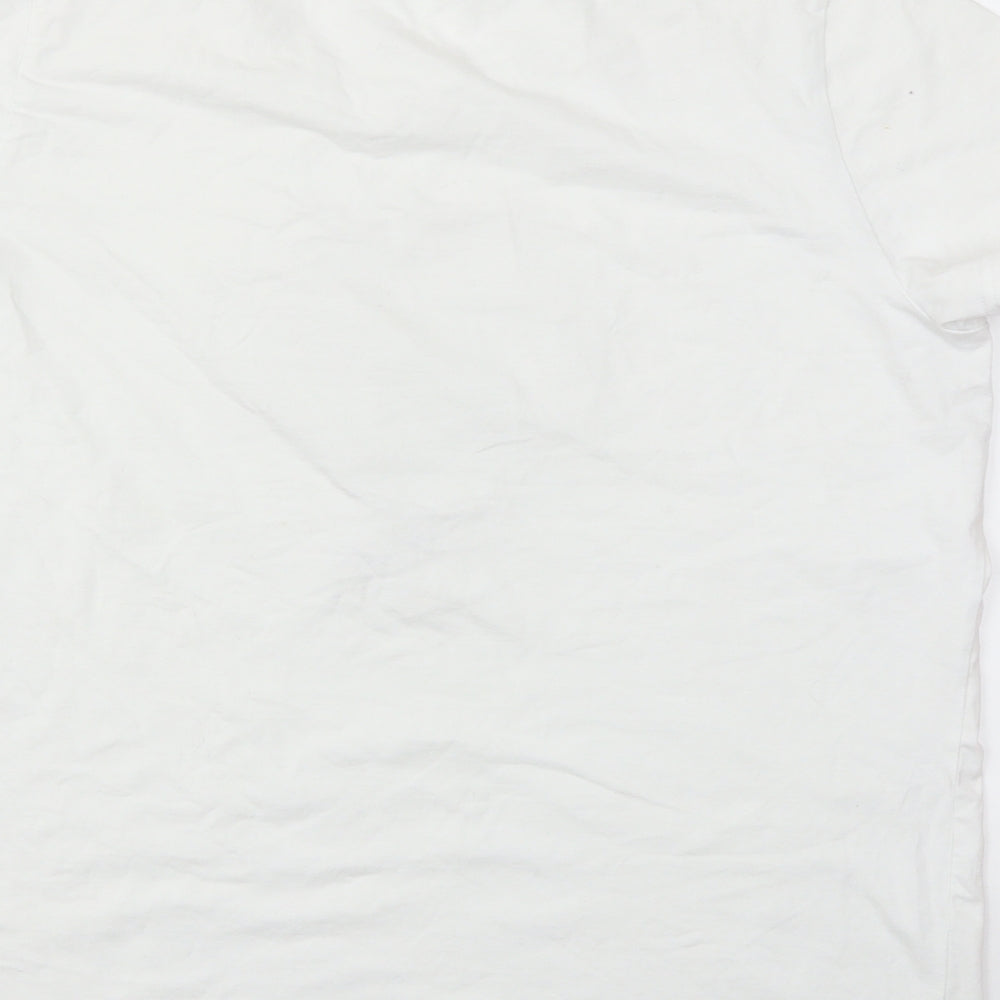 Womens UK Size One Size Studio White Basic T-Shirt