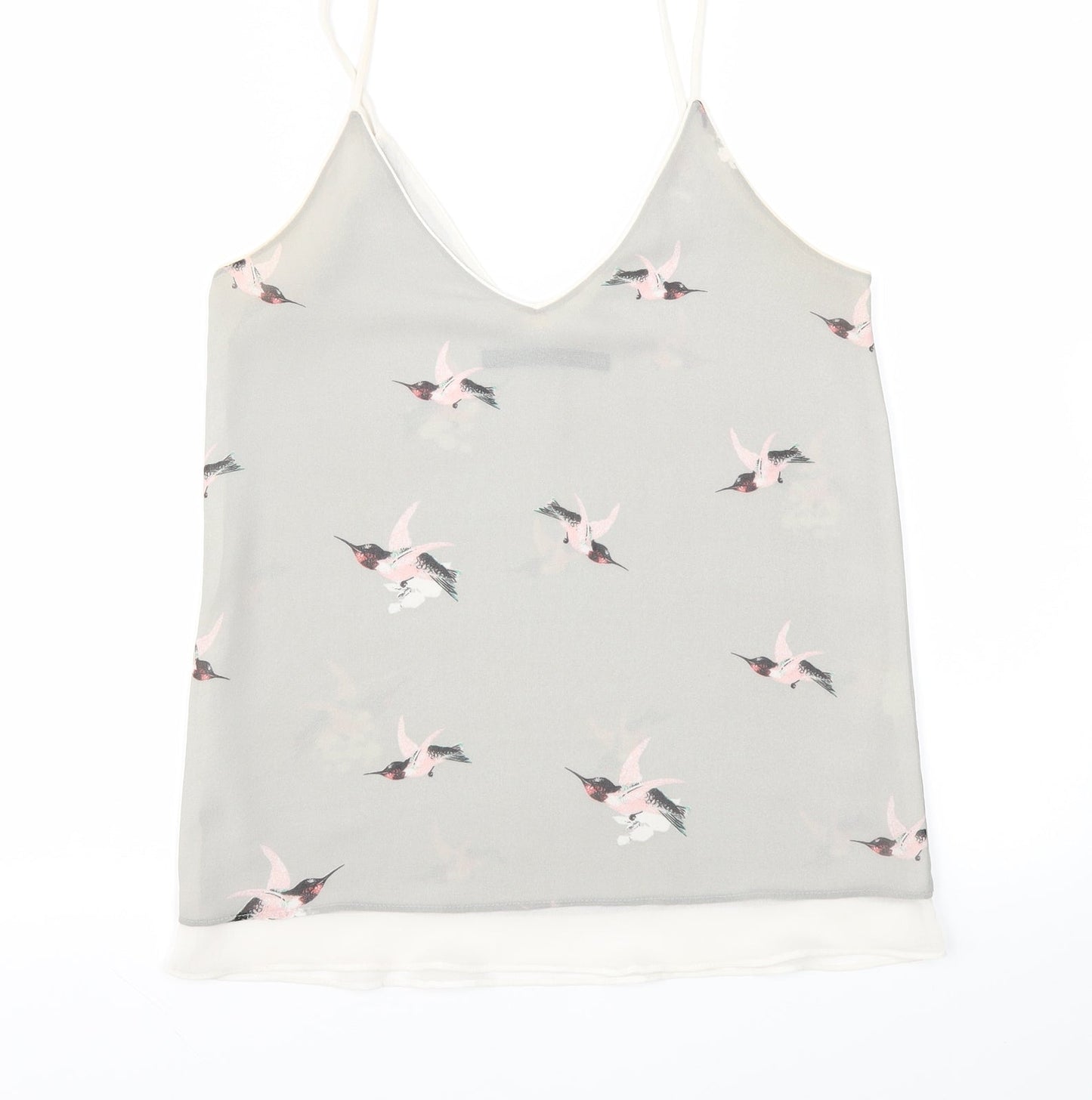 Womens UK Size XS Zara Grey Basic Blouse