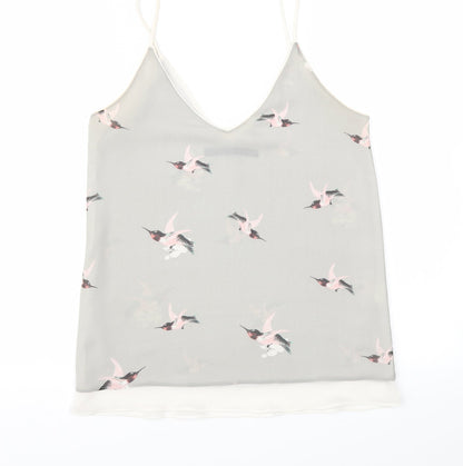 Womens UK Size XS Zara Grey Basic Blouse