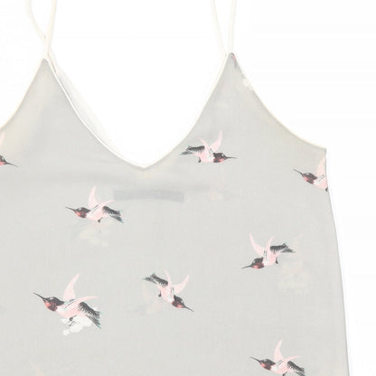Womens UK Size XS Zara Grey Basic Blouse