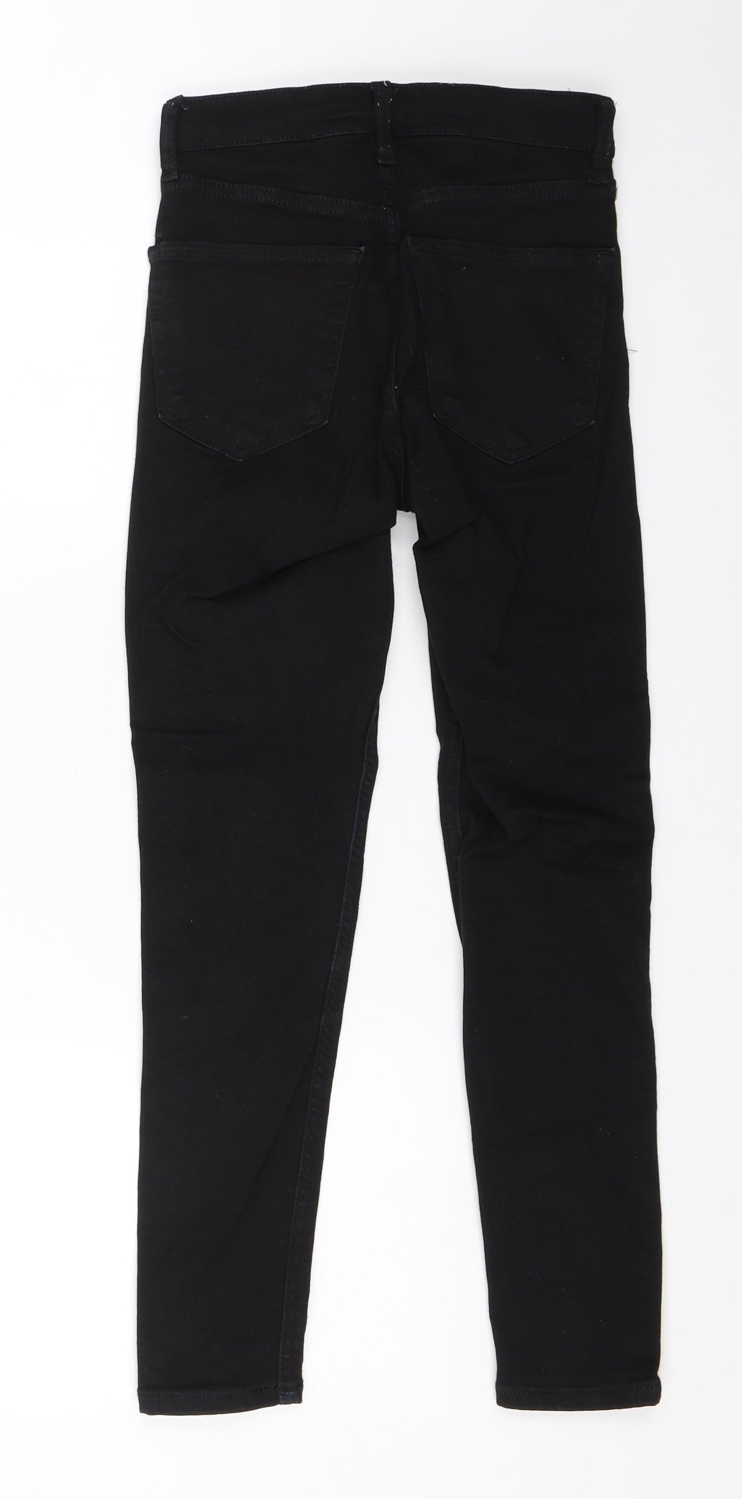 Topshop Womens Black   Skinny Jeans Size S L24 in - Striped