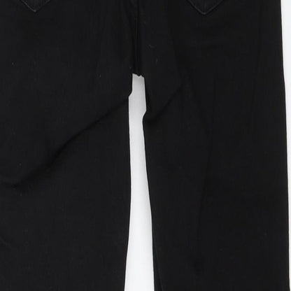 Topshop Womens Black   Skinny Jeans Size S L24 in - Striped