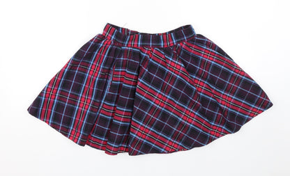 H&M Womens Multicoloured Check  Skater Skirt Size 6