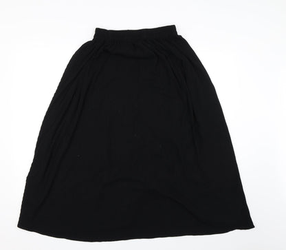 Owlana Womens Black Striped  Flare Skirt Size S