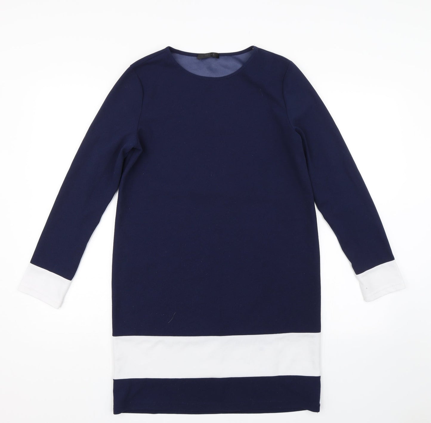 Womens UK Size M Preworn Blue Basic T-Shirt