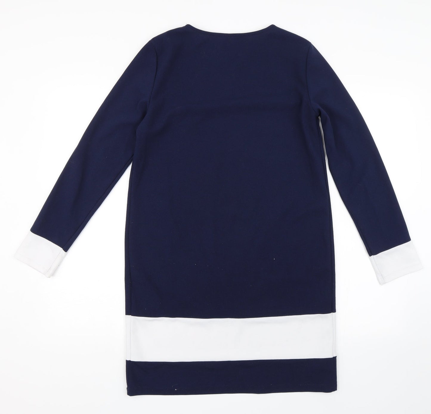 Womens UK Size M Preworn Blue Basic T-Shirt