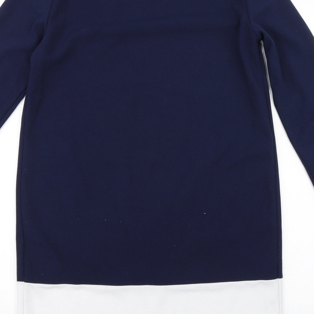 Womens UK Size M Preworn Blue Basic T-Shirt