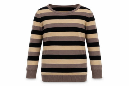 MY STAR Mens Brown Striped  Pullover Jumper Size S