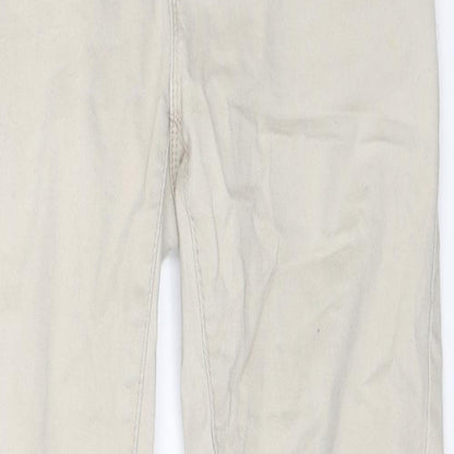 Womens UK Size S Camaieu Slim Fit Chino Beige Trousers