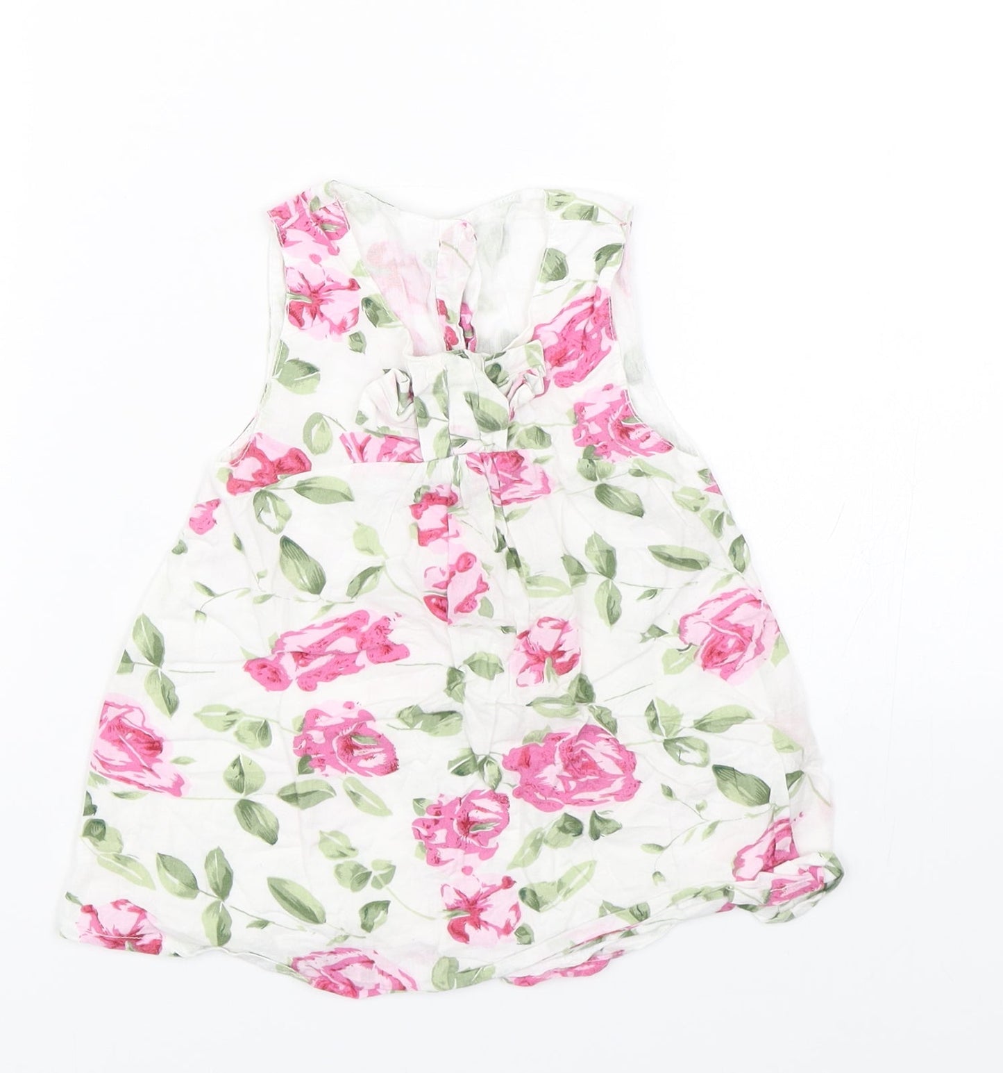 Early Days Girls White Floral  Tank Dress  Size 3-6 Months