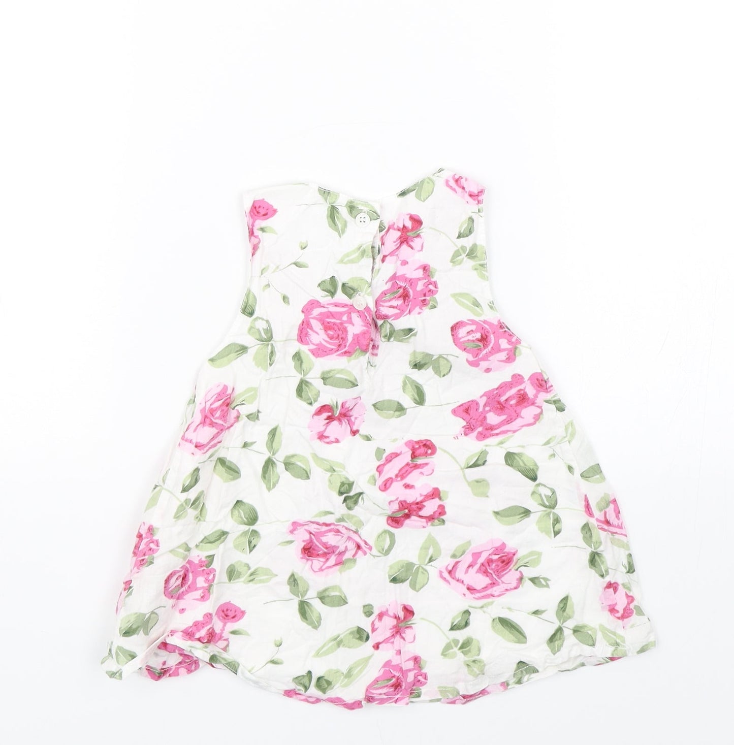 Early Days Girls White Floral  Tank Dress  Size 3-6 Months