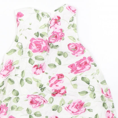 Early Days Girls White Floral  Tank Dress  Size 3-6 Months