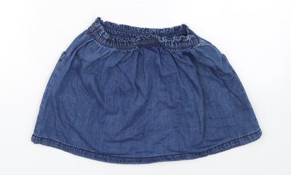 NEXT Girls Blue  Denim Skater Skirt Size 2-3 Years