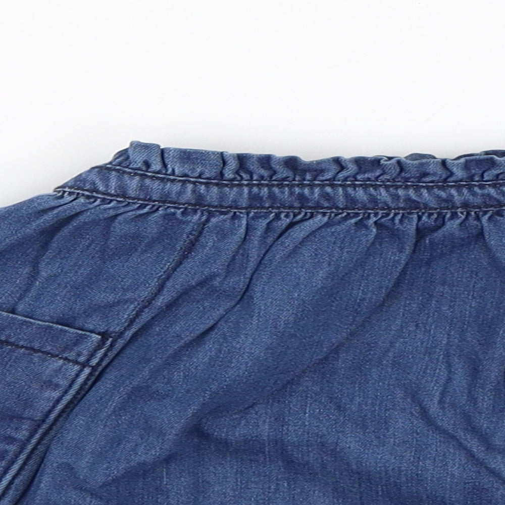 NEXT Girls Blue  Denim Skater Skirt Size 2-3 Years