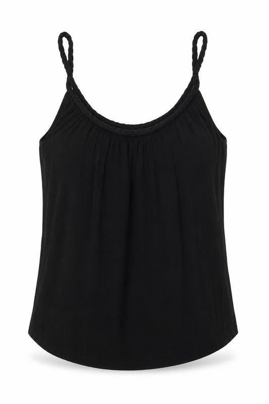 Womens UK Size 6 Boohoo Black Camisole Tank