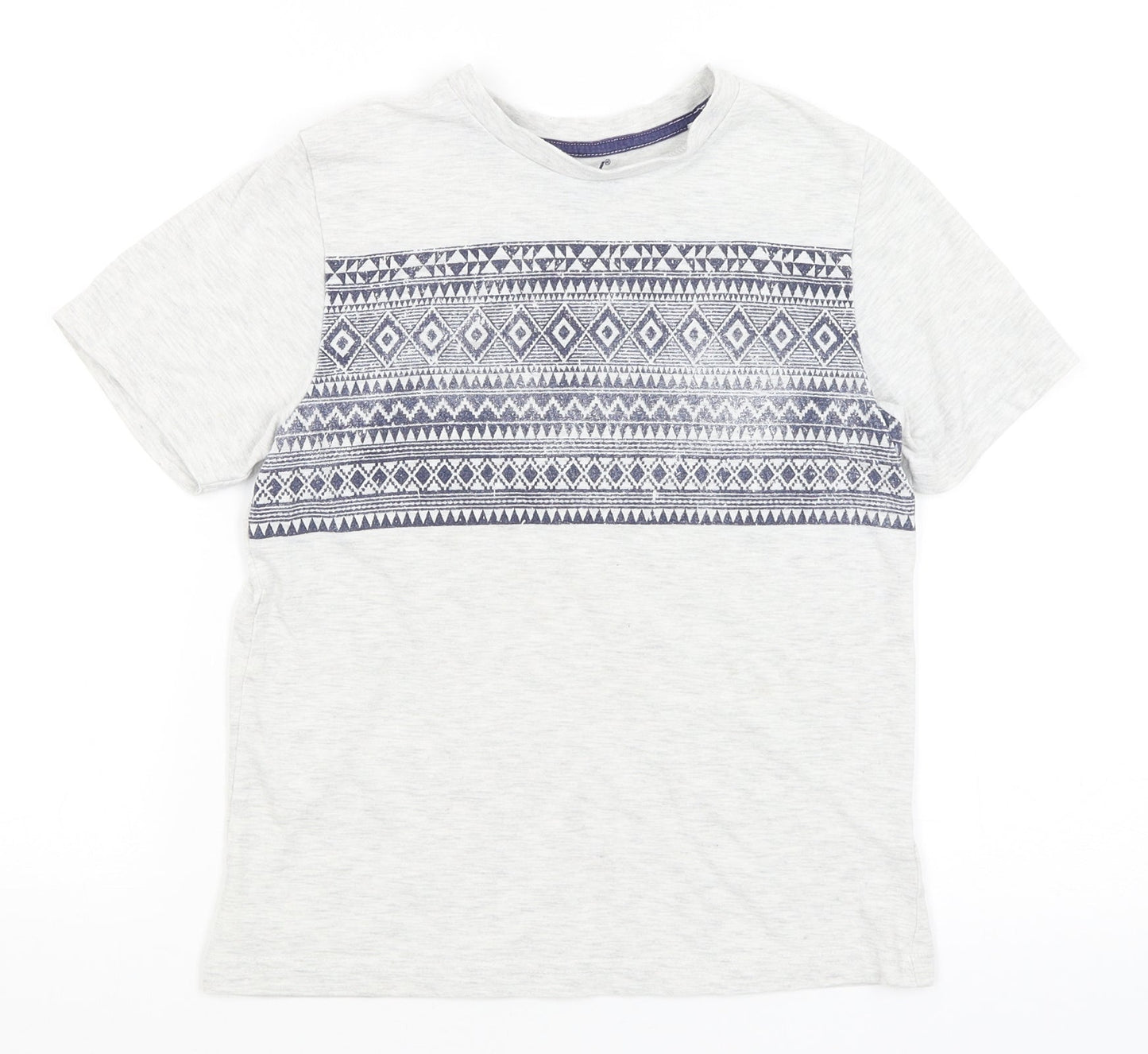 Rebel Boys Grey   Basic T-Shirt Size 11-12 Years