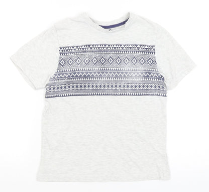 Rebel Boys Grey   Basic T-Shirt Size 11-12 Years