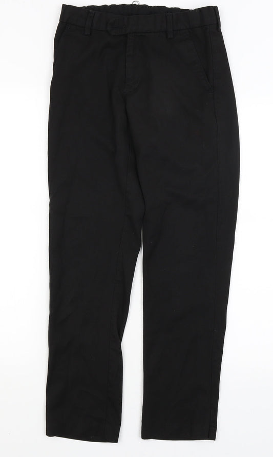 Womens UK Size 8 Preworn Regular Fit  Black Trousers