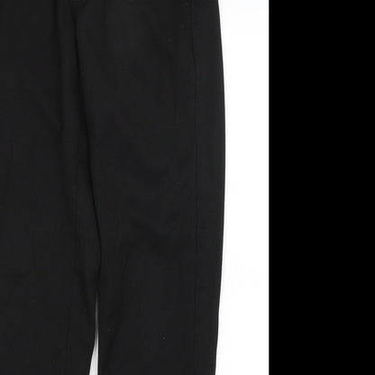Womens UK Size 8 Preworn Regular Fit  Black Trousers