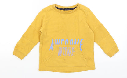 George Boys Yellow   Pullover Sweatshirt Size 2-3 Years  - Awesome Dude
