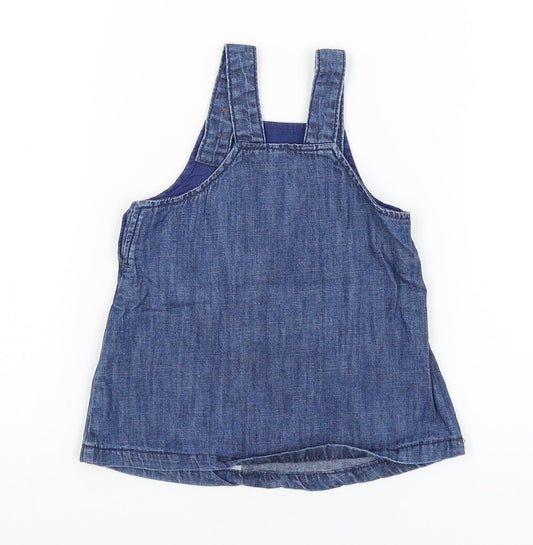 M&S Baby Blue   Pinafore/Dungaree Dress  Size 0-3 Months  - Winnie the Pooh