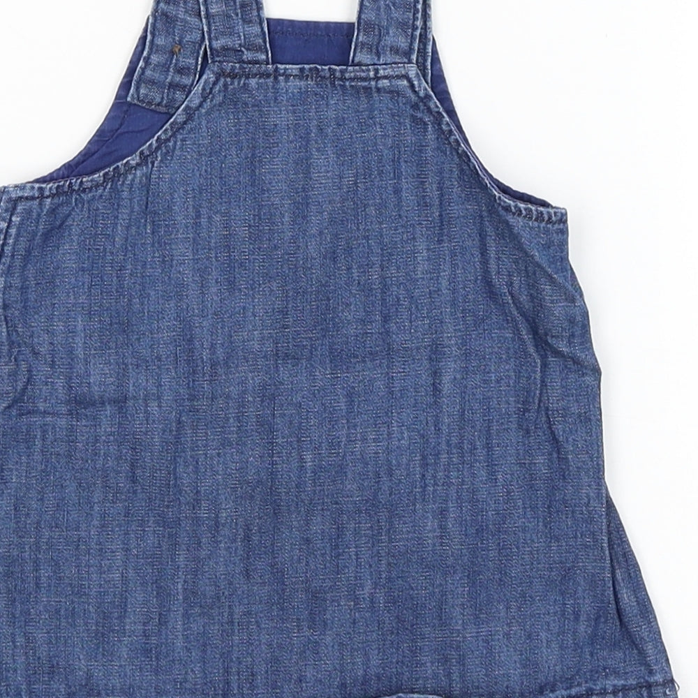 M&S Baby Blue   Pinafore/Dungaree Dress  Size 0-3 Months  - Winnie the Pooh