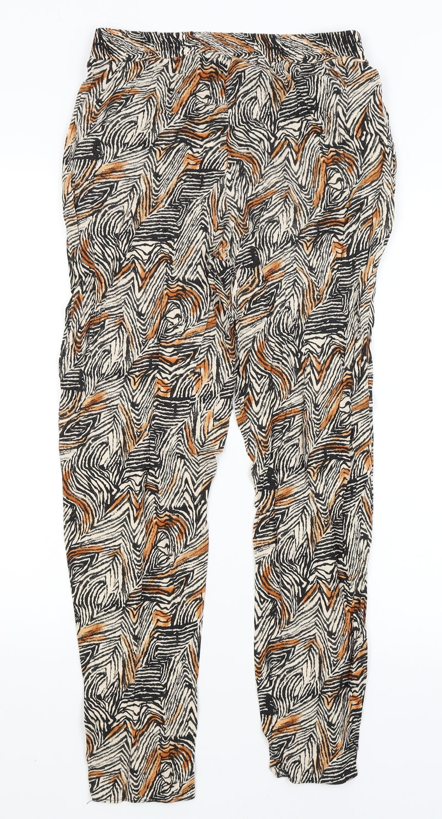 George Womens Orange Animal Print  Capri Trousers Size 10 L26.5 in