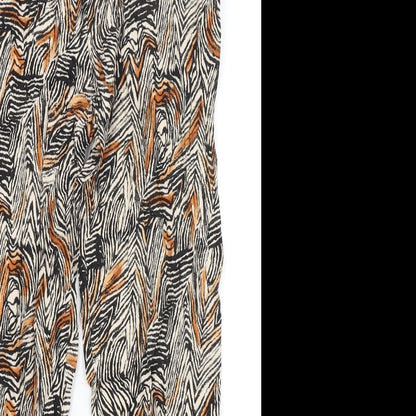 George Womens Orange Animal Print  Capri Trousers Size 10 L26.5 in