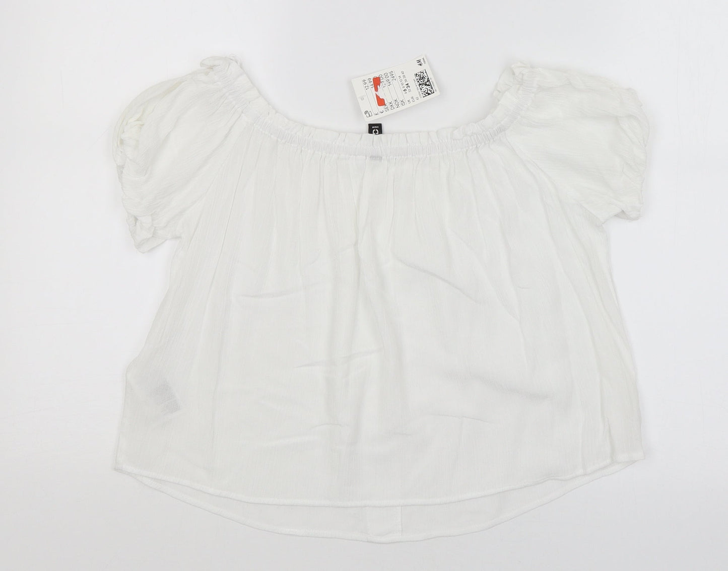 Womens UK Size 6 Divided White Basic T-Shirt