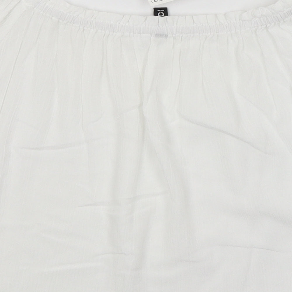 Womens UK Size 6 Divided White Basic T-Shirt