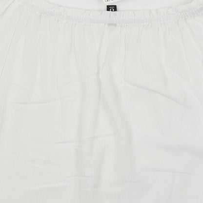 Womens UK Size 6 Divided White Basic T-Shirt