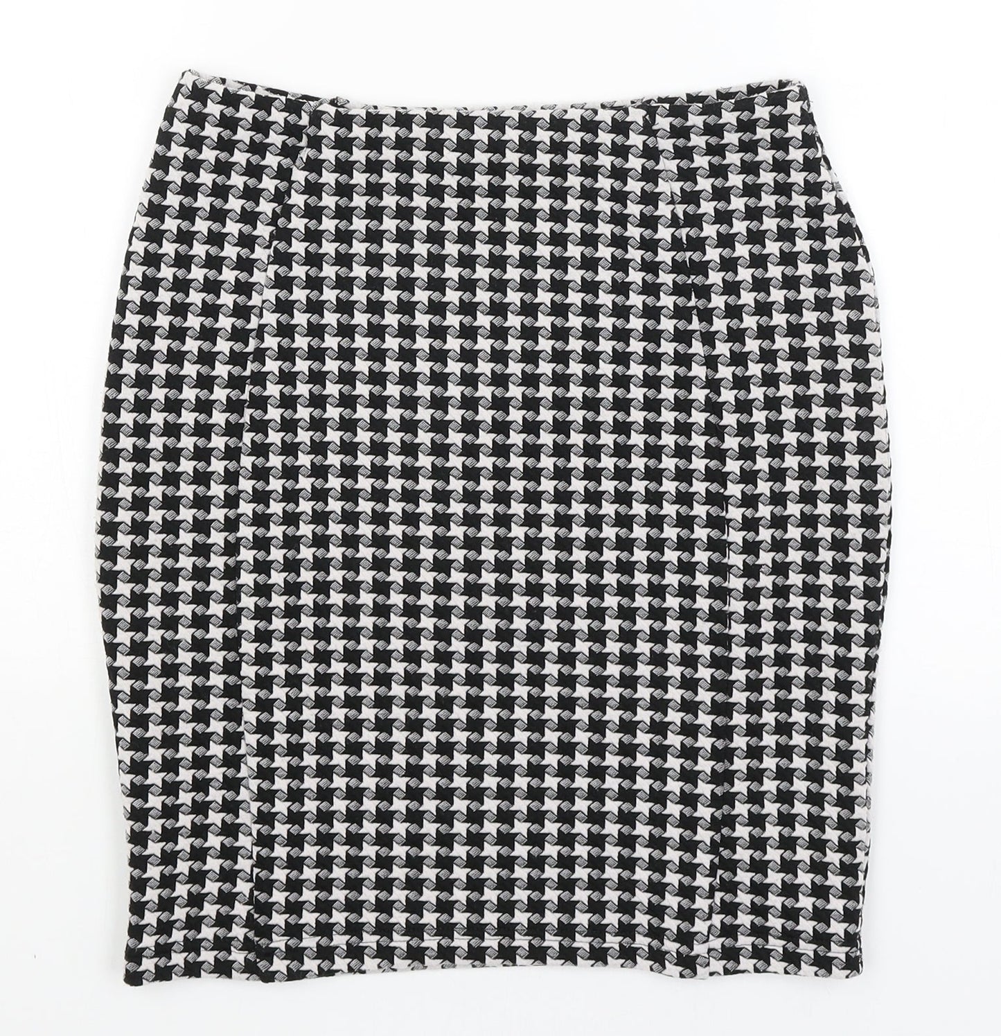 Papaya Womens Black Houndstooth  Straight & Pencil Skirt Size 8