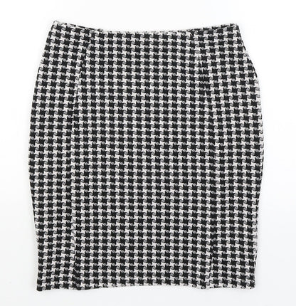 Papaya Womens Black Houndstooth  Straight & Pencil Skirt Size 8