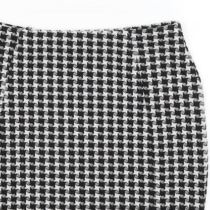Papaya Womens Black Houndstooth  Straight & Pencil Skirt Size 8