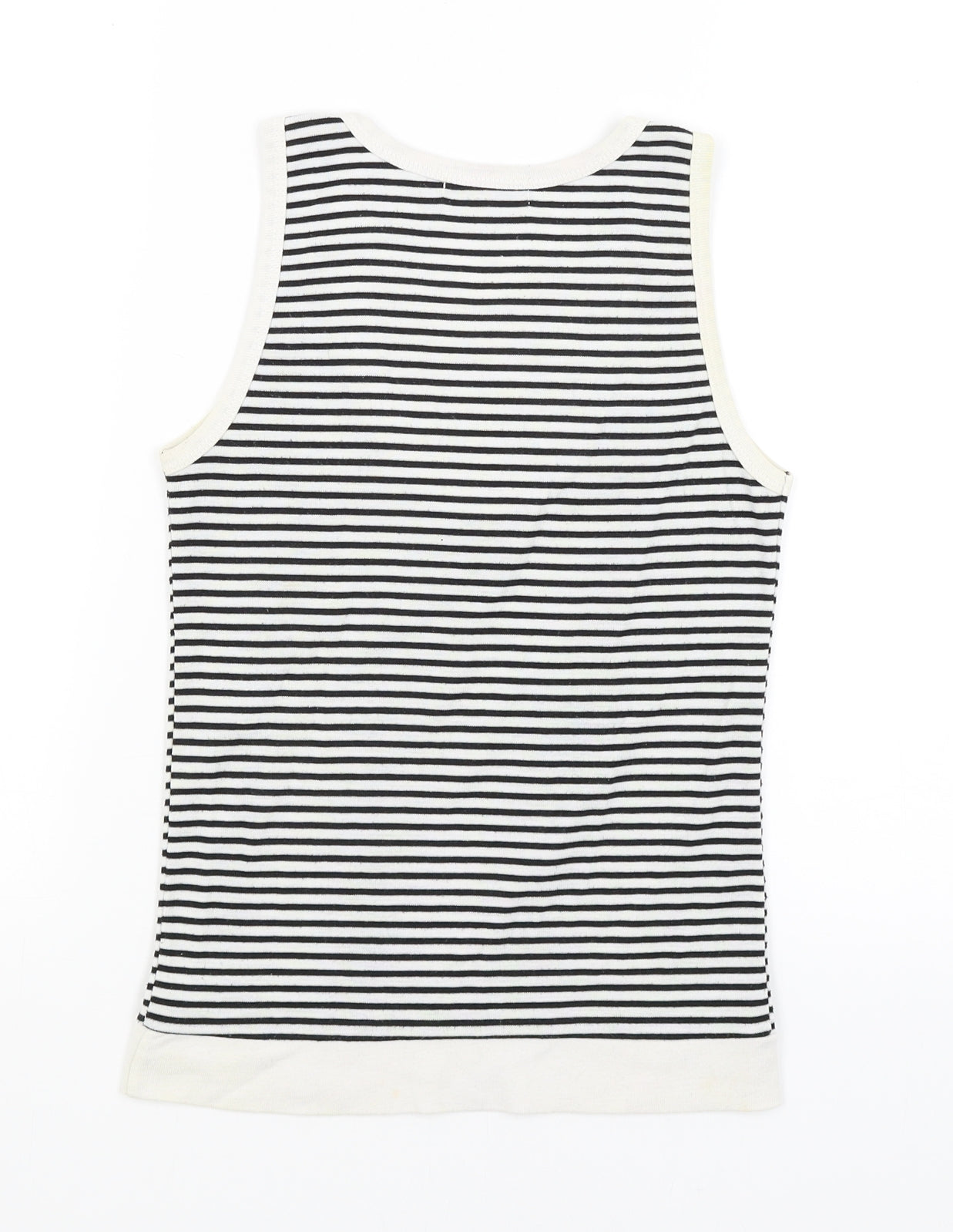 Bunny Womens White Striped  Basic Tank Size 8